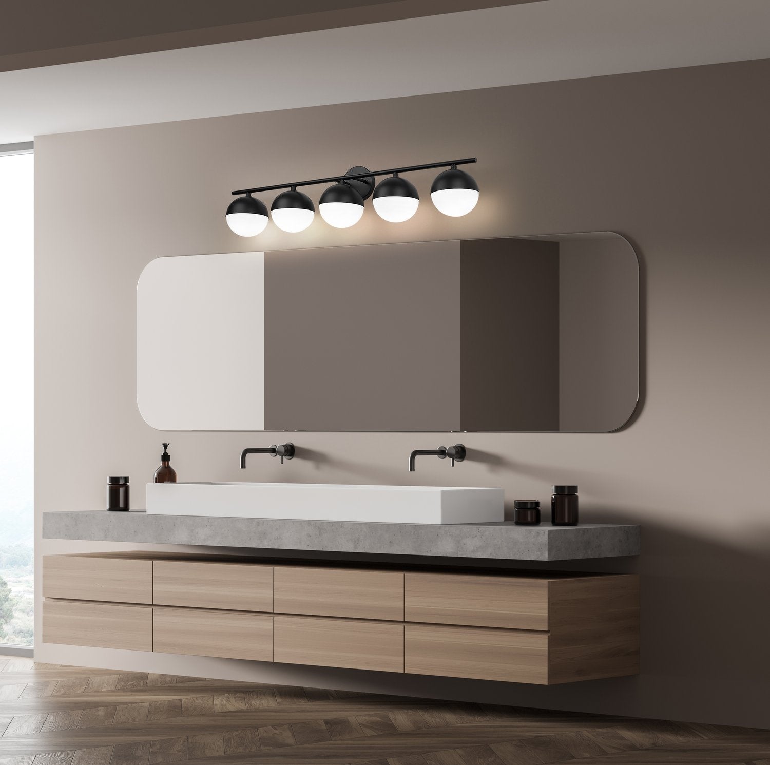 Z-LITE, REALM SPHERE VANITY, VANITY LIGHT