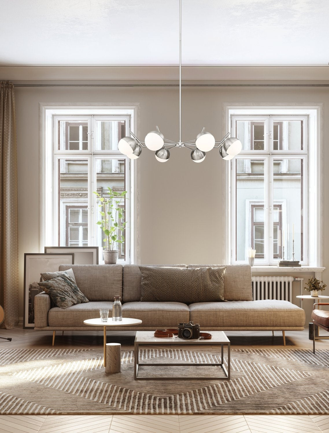 Z-LITE, REALM SPHERE CHANDELIER, CHANDELIER LIGHT