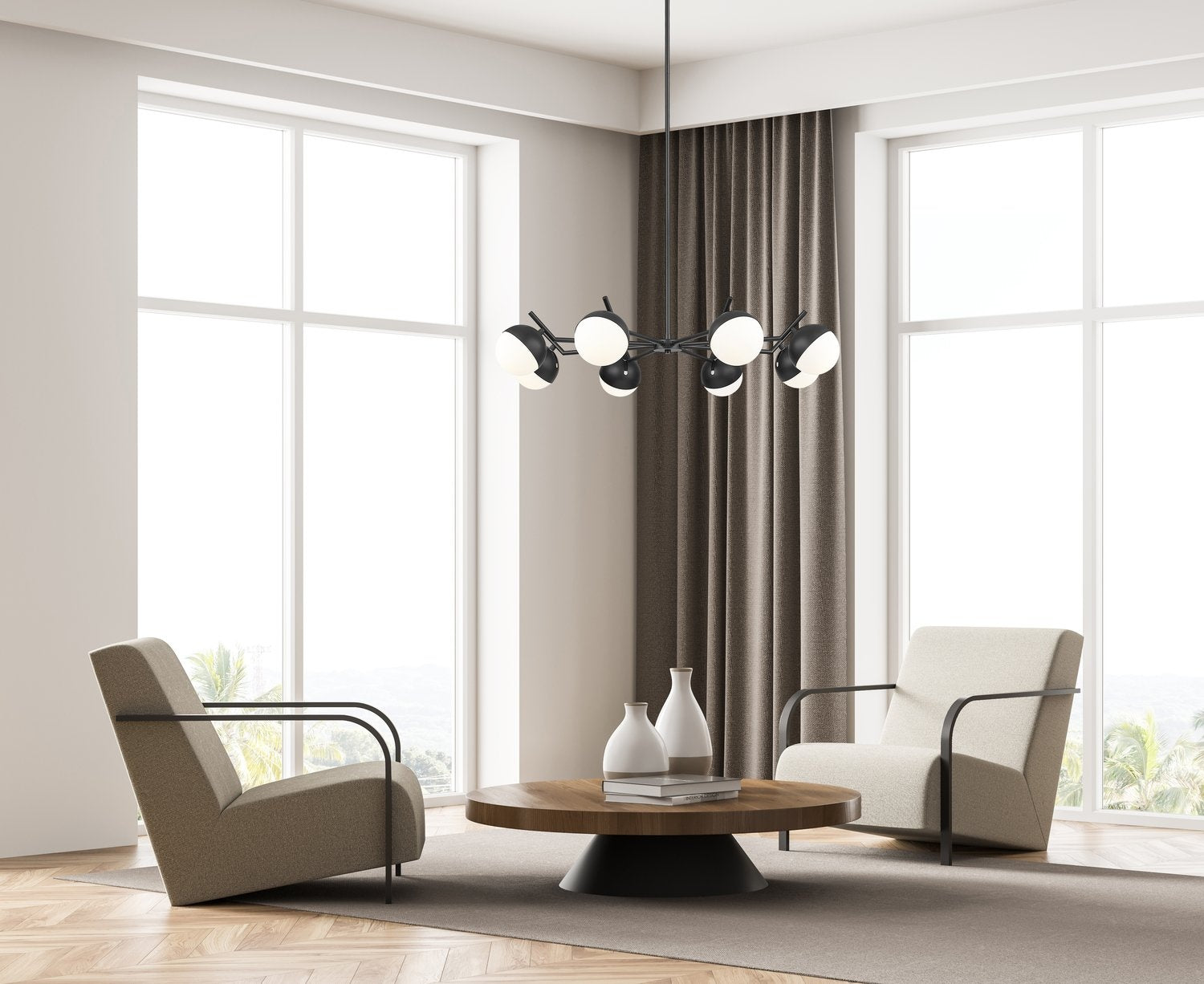 Z-LITE, REALM SPHERE CHANDELIER, CHANDELIER LIGHT