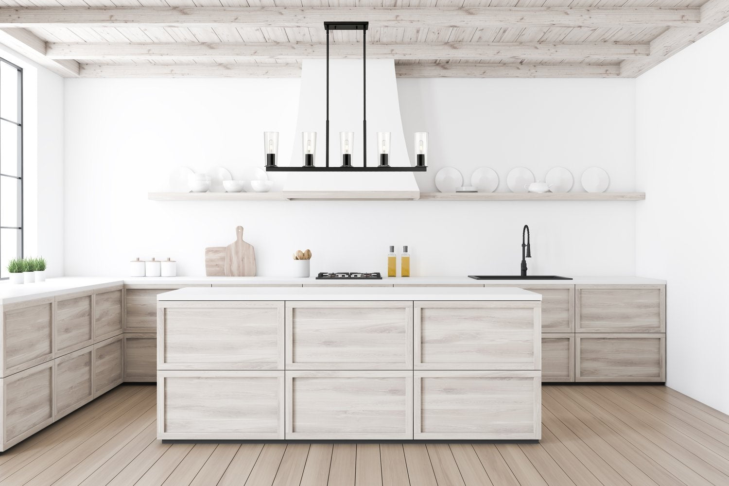 Z-LITE, TITUS LINEAR CHANDELIER, LINEAR LIGHT