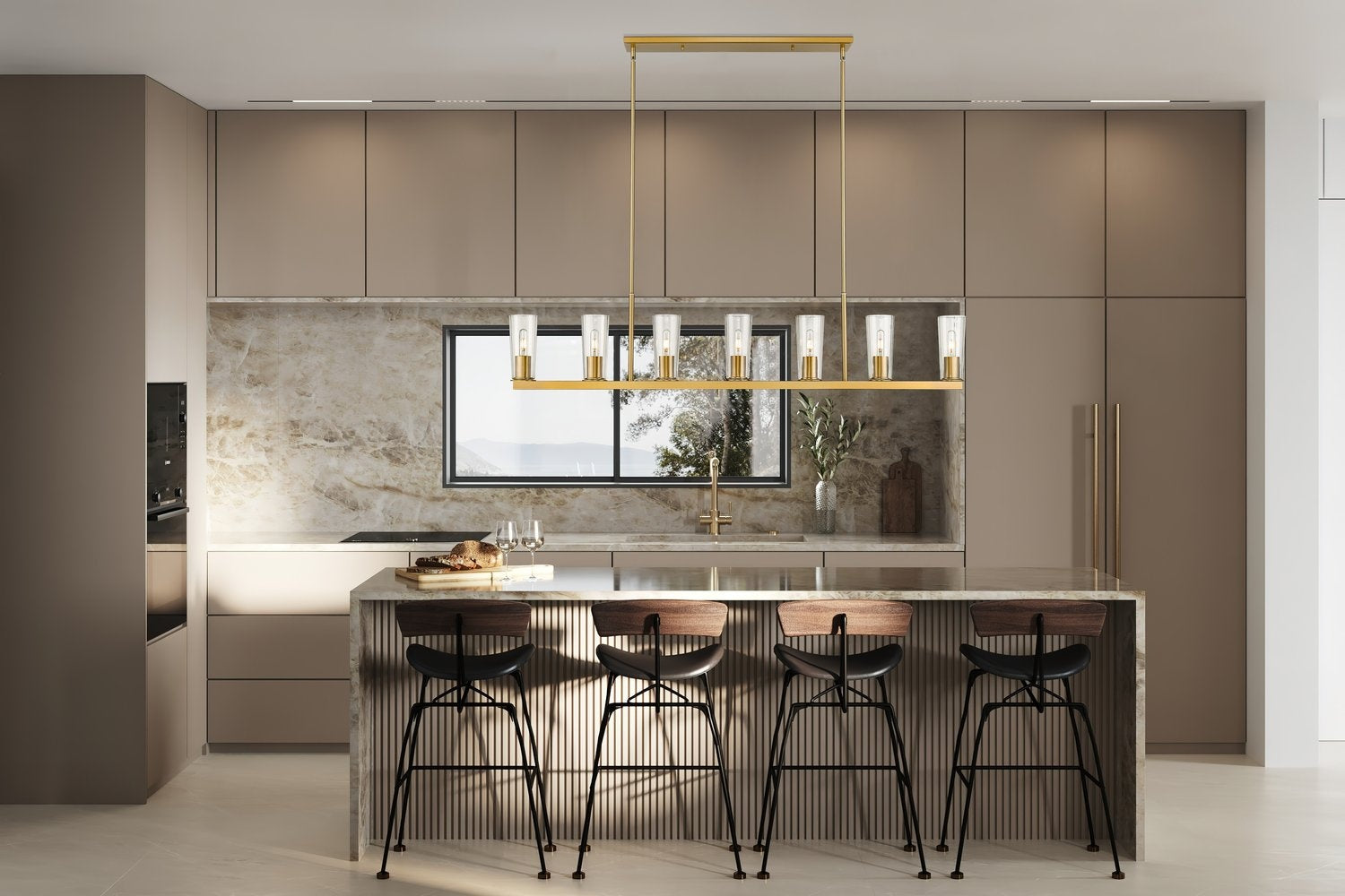 Z-LITE, TITUS LINEAR CHANDELIER, LINEAR LIGHT
