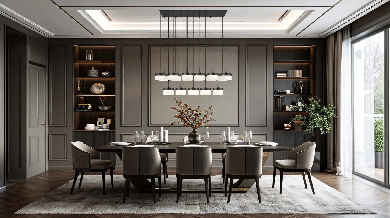 Z-LITE, RENAUD LINEAR CHANDELIER, LINEAR LIGHT