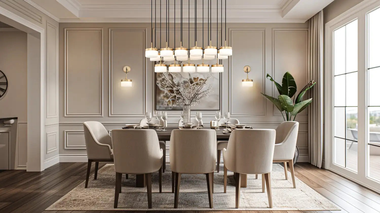 Z-LITE, RENAUD LINEAR CHANDELIER, LINEAR LIGHT