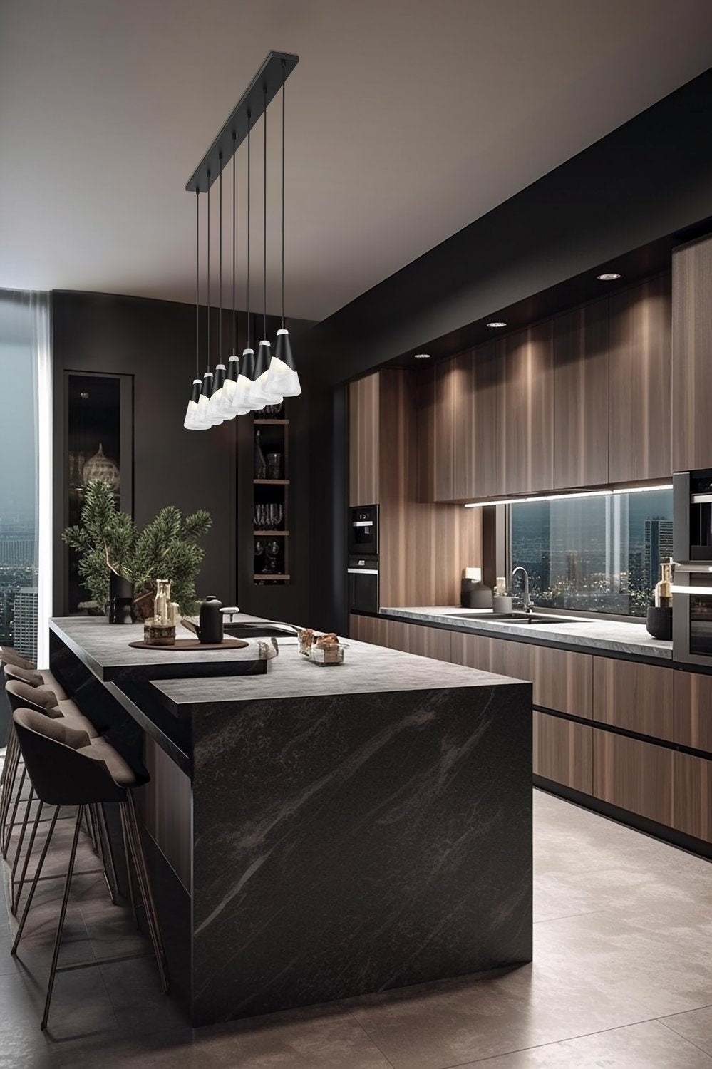 Z-LITE, AIMIE LINEAR CHANDELIER, LINEAR LIGHT FIXTURE