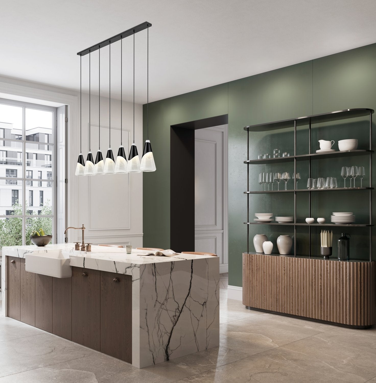 Z-LITE, AIMIE LINEAR CHANDELIER, LINEAR LIGHT FIXTURE