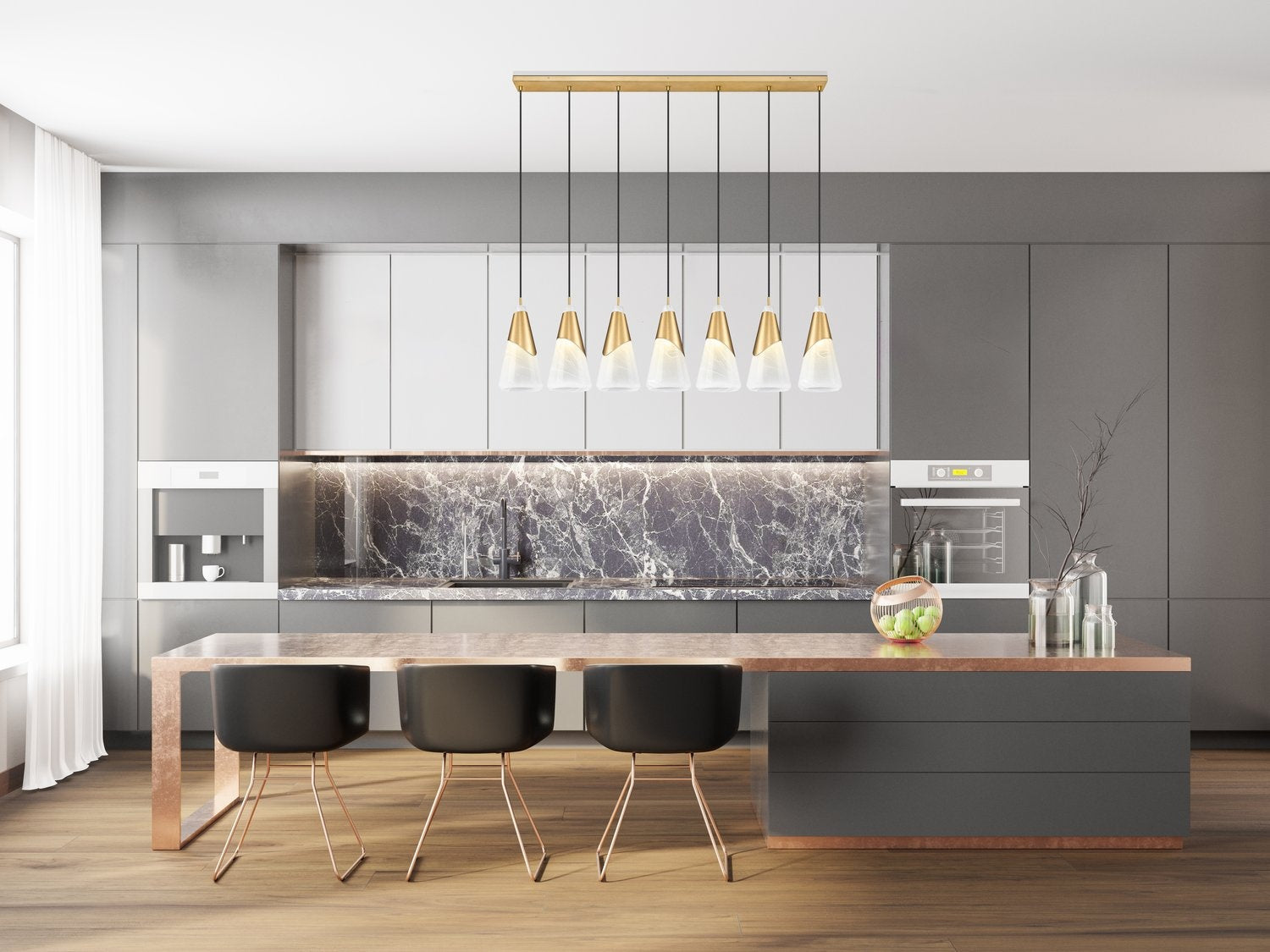 Z-LITE, AIMIE LINEAR CHANDELIER, LINEAR LIGHT FIXTURE