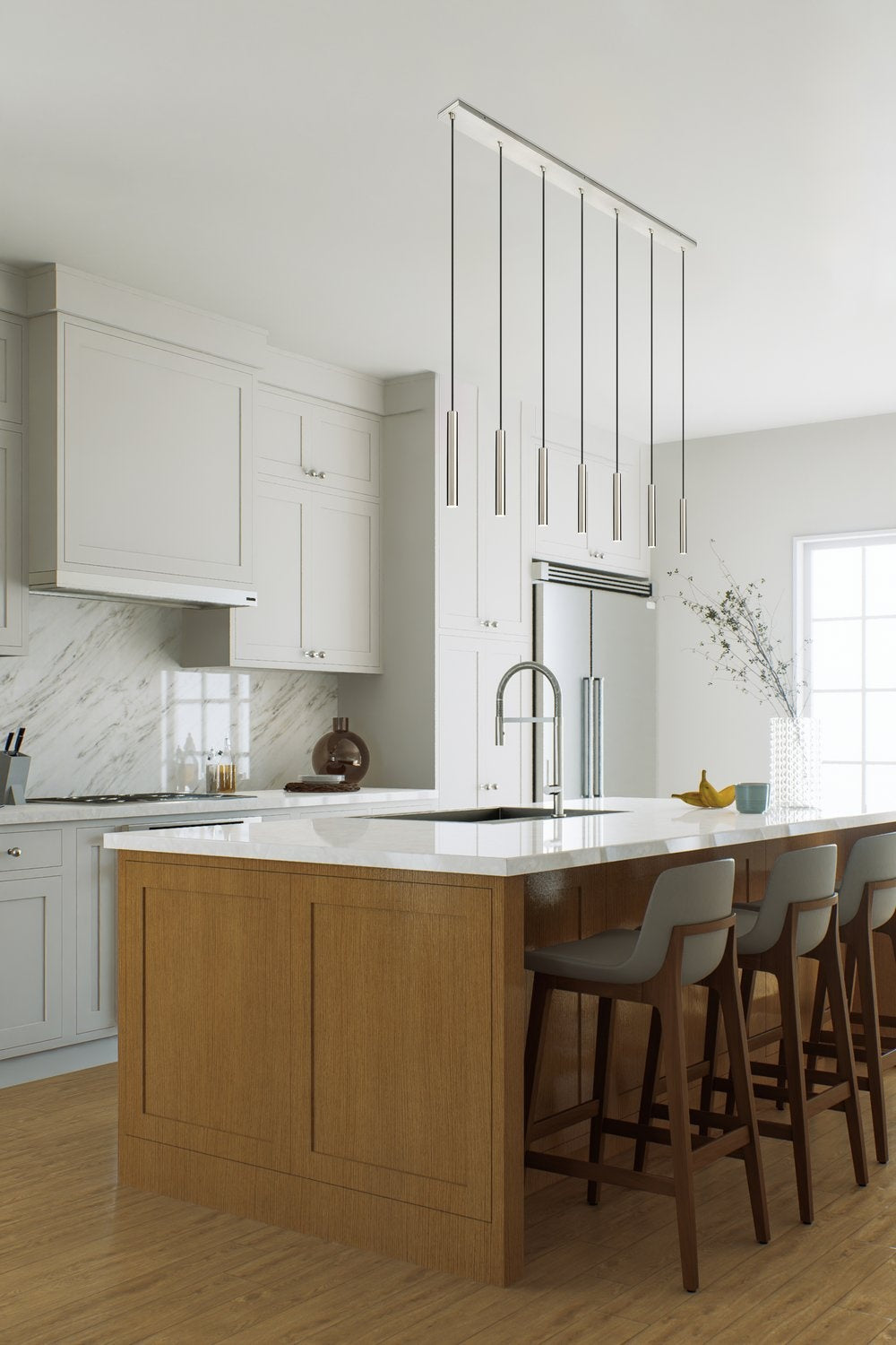 Z-LITE, FOREST LINEAR CHANDELIER, LINEAR LIGHT