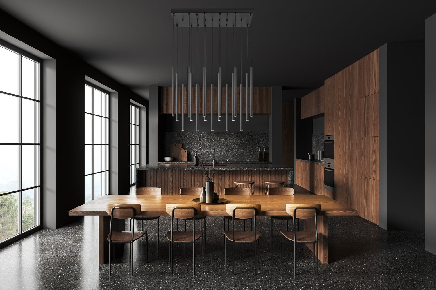 Z-LITE, FOREST LINEAR CHANDELIER, LINEAR LIGHT