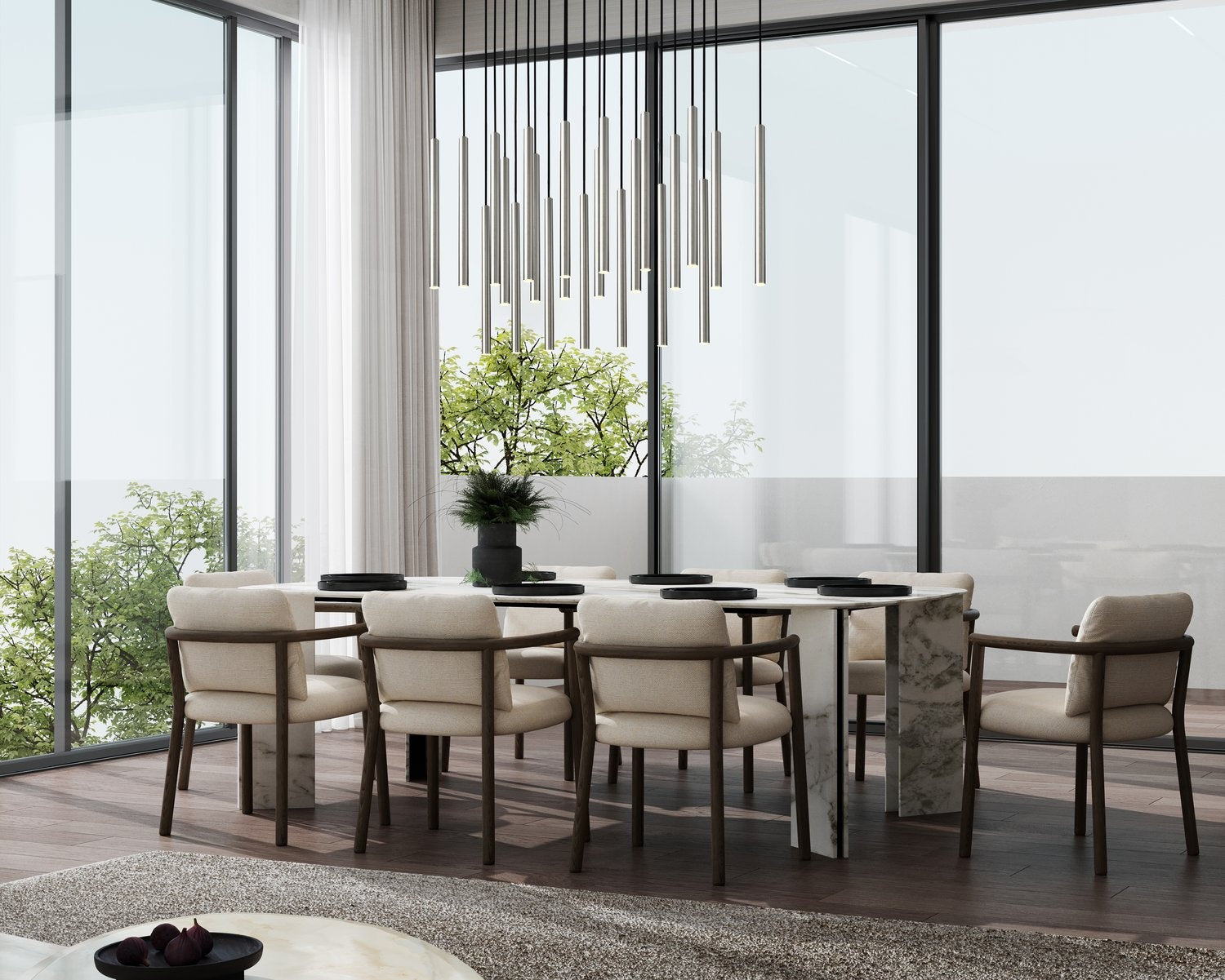 Z-LITE, FOREST LINEAR CHANDELIER, LINEAR LIGHT