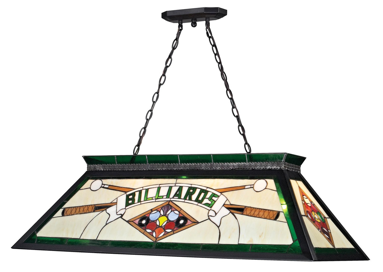 Z-LITE, TIFFANY BILLIARD 4 LIGHT BILLIARD, LINEAR LIGHT
