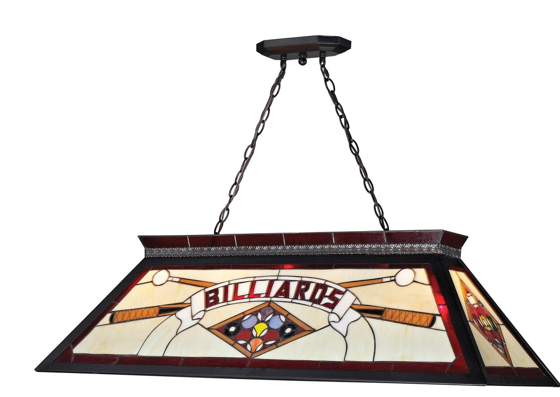 Z-LITE, TIFFANY BILLIARD 4 LIGHT BILLIARD, LINEAR LIGHT