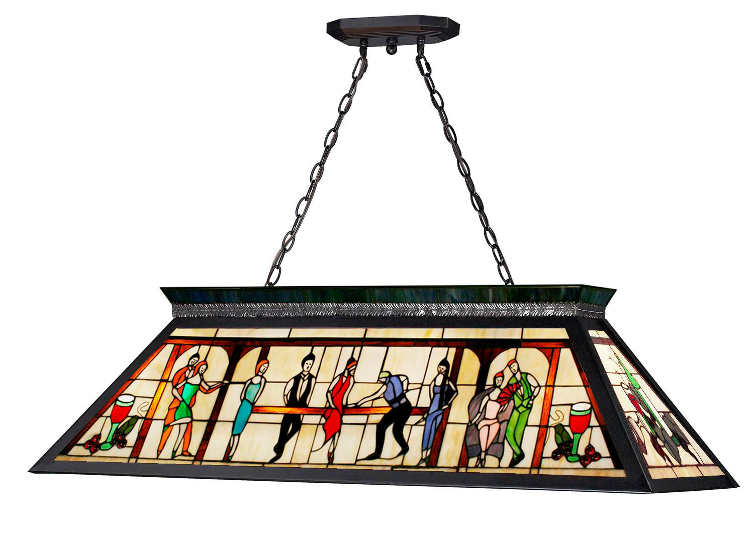 Z-LITE, TIFFANY BILLIARD 4 LIGHT BILLIARD, LINEAR LIGHT