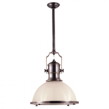 Visual Comfort & Co. Signature Collection RL CHC 5136BZ-WG - Country Industrial Large Pendant