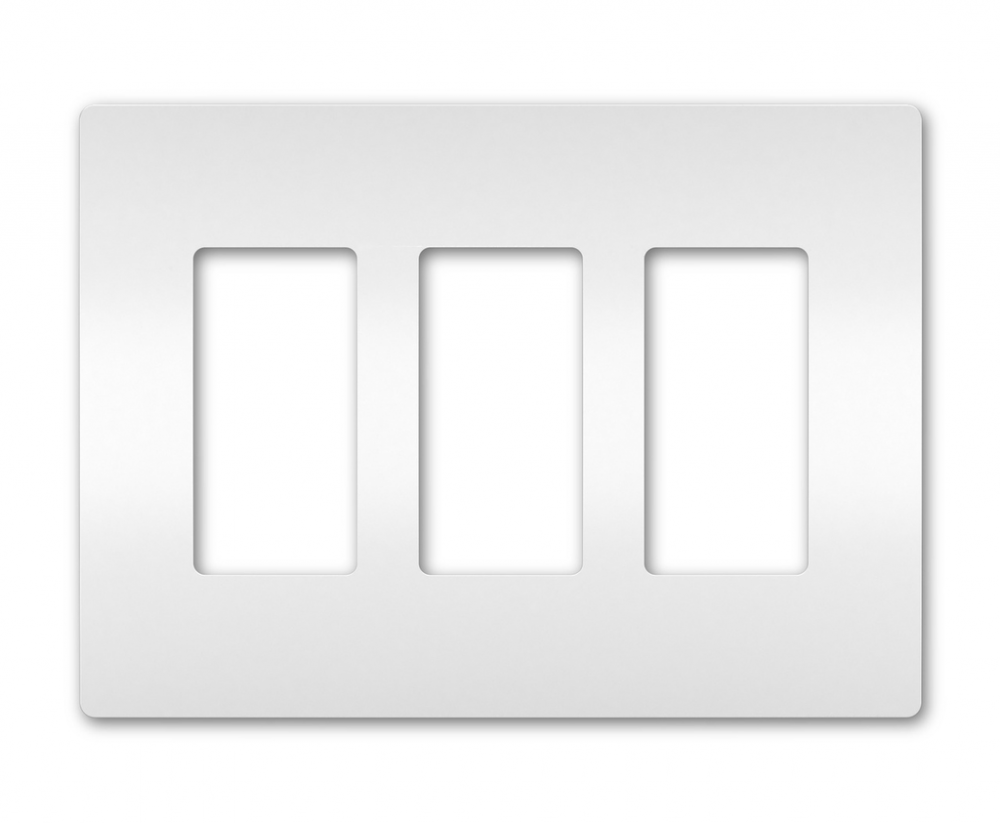 radiant? 3-Gang Screwless Wall Plate, White