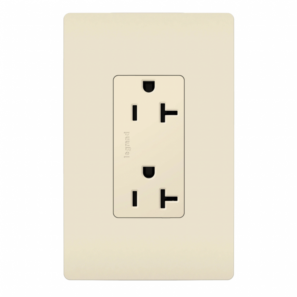 radiant? 20A 125V Tamper-Resistant Outlet, Light Almond (10 pack)