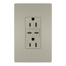 Legrand Radiant CA R26USBPDNICC6 - RAD 30W PWR DELIVERY USB+DUP 15A NI CC6