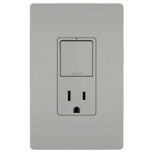 Legrand Radiant CA RCD38TRGRY - Single Pole/3-Way Switch + 15A TR Outlet