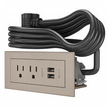 Legrand Radiant CA RDZNI10 - Furniture Power Basic Power Unit with 10' Cord - Nickel