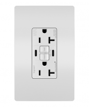 Legrand Radiant CA 2097TRWRUSBCCW - radiant? Tamper-Resistant Weather-Resistant Duplex Self-Test GFCI with USB Type C/C Outlet, White