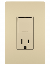 Legrand Radiant CA RCD38TRICC6 - radiant? Single Pole/3-Way Switch with 15A Tamper-Resistant Outlet, Ivory