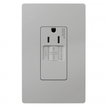 Legrand Radiant CA 1597TRSGLGRY - radiant? Tamper-Resistant 15A Simplex Self-Test GFCI Receptacles with SafeLock? Protection, Gray