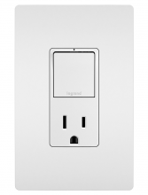 Legrand Radiant CA RCD38TRW - Single Pole/3-Way Switch + 15A TR Outlet