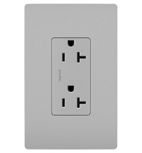 Legrand Radiant CA TR26352RGRY - 20A TR Spec Grade Duplex Receptacle, GRY 