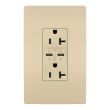 Legrand Radiant CA TR20USBPDI - RAD 30W PWR DELIVERY USB + DUP 20A IV