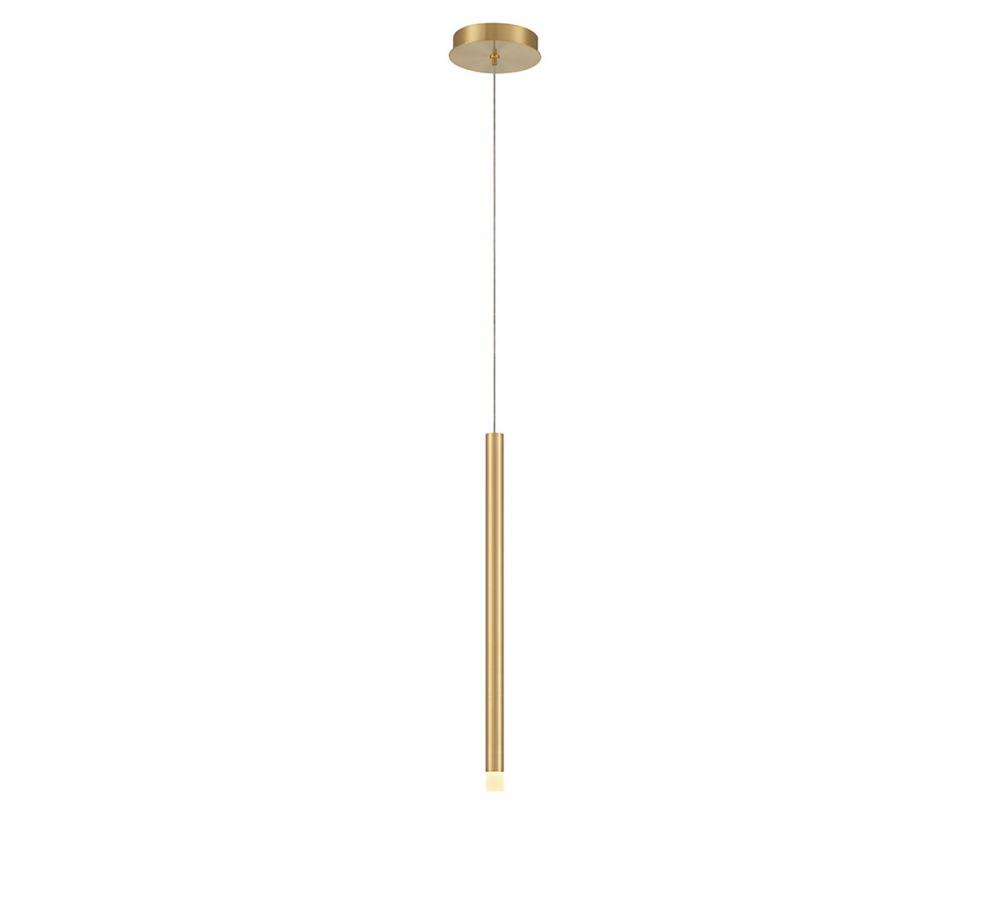 Amalfi, 1 Light LED Pendant, Plated Brushed Gold