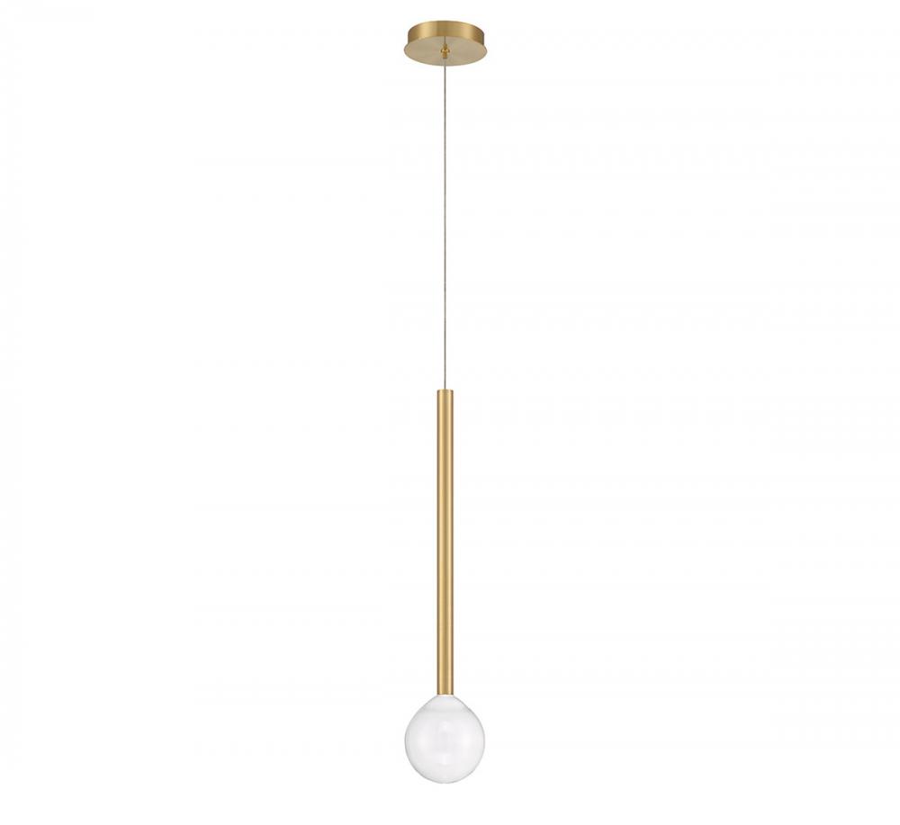 Positano, 1 Light LED Pendant, Plated Brushed Gold