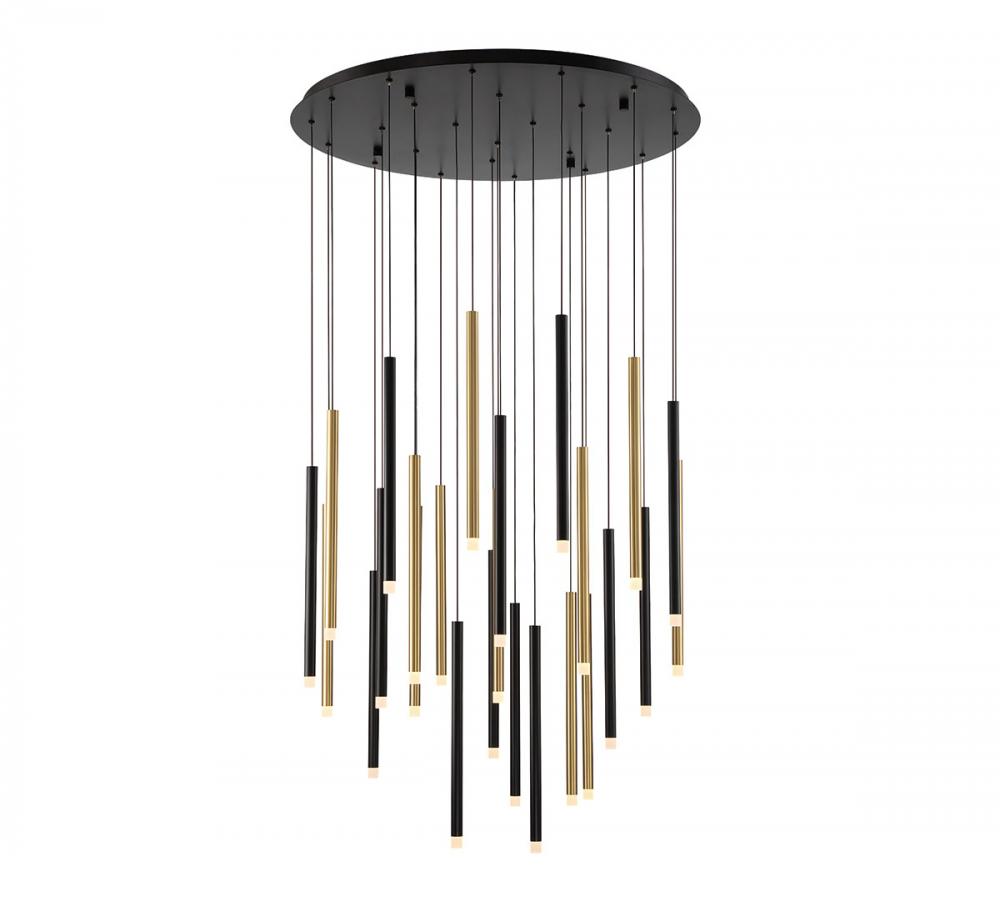 Amalfi, 25 Light Round LED Chandelier, Mixed