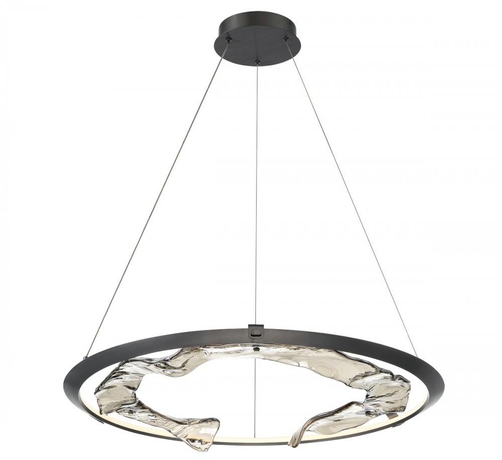 Nettuno, Large LED Chandelier, Metallic Brushed Grey