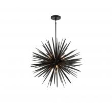 Lib & Co. CA 10128-06 - Trapani, 7 Light Chandelier, Metallic Black