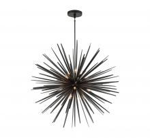 Lib & Co. CA 10129-06 - Trapani, 14 Light Chandelier, Metallic Black