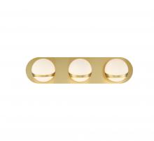 Lib & Co. CA 10134-07 - Rovigo, 3 Light LED Wall Mount, Plated Brushed Gold