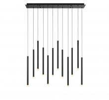 Lib & Co. CA 10149-02 - Amalfi, 12 Light Linear LED Chandelier, Matte Black