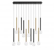 Lib & Co. CA 10150-023 - Positano, 12 Light Linear LED Chandelier, Mixed