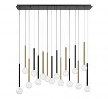 Lib & Co. CA 10152-023 - Positano, 16 Light Linear LED Chandelier, Mixed