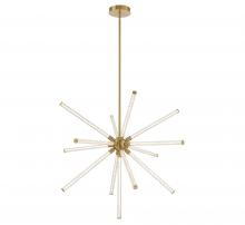 Lib & Co. CA 10154-07 - Volterra, Large LED Chandelier, Plated Brushed Gold