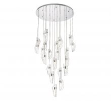 Lib & Co. CA 10167-017-01 - Sorrento, 21 Light Round LED Chandelier, Clear, Chrome Canopy