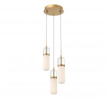 Lib & Co. CA 10221-030 - Verona, 3 Light Round LED Pendant, Painted Antique Brass