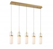 Lib & Co. CA 10226-030 - Verona, 5 Light Linear LED Chandelier, Painted Antique Brass