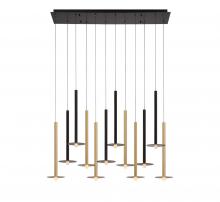 Lib & Co. CA 12107-023 - Piatto, 12 Light Linear LED Chandelier, Mixed