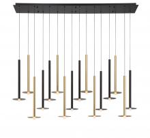 Lib & Co. CA 12108-023 - Piatto, 16 Light Linear LED Chandelier, Mixed