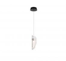 Lib & Co. CA 12166-017-02 - Sorrento, 1 Light LED Pendant, Clear, Black Canopy