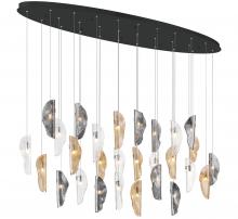 Lib & Co. CA 12221-023-02 - Sorrento, 28 Light Oval LED Chandelier, Mixed, Black Canopy