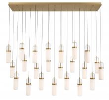 Lib & Co. CA 12249-030 - Verona, 23 light Rectangular LED Chandelier, Painted Antique Brass