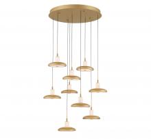 Lib & Co. CA 12254-030 - Mantova, 9 Light Round LED Chandelier, Painted Antique Brass