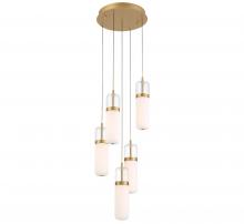 Lib & Co. CA 12264-030 - Verona, 5 Light Round LED Chandelier, Painted Antique Brass