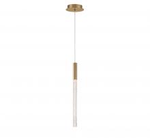 Lib & Co. CA 12269-037 - Gravina, 1 Light LED Pendant , Brushed Brass , Clear Crystal